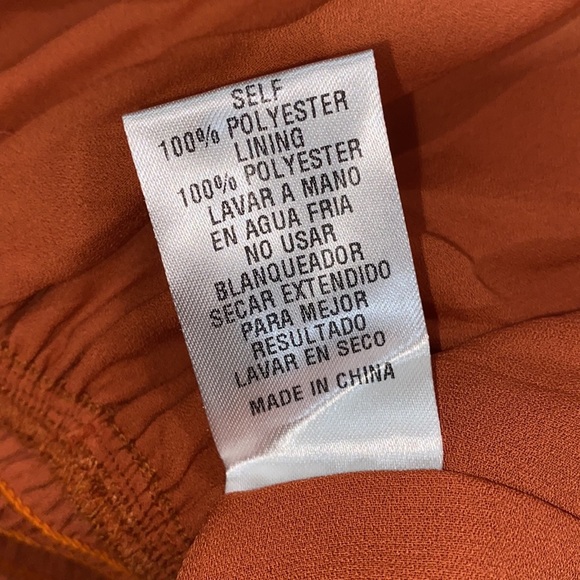 Storia rust color smocked bodycon dress size medium - Picture 14 of 15